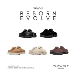 Thumbnail Dép Bánh Mì Tăng Chiều Cao Nam Nữ THEWOLF R&E MULE SANDAL - Đen bóng, Đen suede, Nâu bò suede, Be, Nâu suede 1