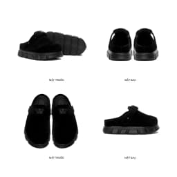 Thumbnail Dép Bánh Mì Tăng Chiều Cao Nam Nữ THEWOLF R&E MULE SANDAL - Đen bóng, Đen suede, Nâu bò suede, Be, Nâu suede 2