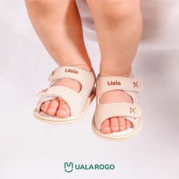 Thumbnail Dép bé gái tập đi Ualarogo sandal đế cao su chống trượt an toàn quai dán điều chỉnh rộng chật 5584 2