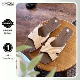 Thumbnail Dép Bệt Nữ Quai Chéo Sọc HADU K115D, Đế Cao Su Chống Trơn Trượt, Bảo Hành 12T 3