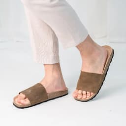 Thumbnail Dép Birken Đế Trấu BIOLINE Official Thiết Kế Unisex Quai Nguyên Tấm Da Bò Nâu Đậm - DK05 3
