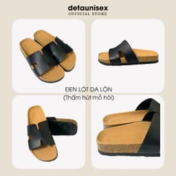 Thumbnail Dép Birken đế trấu chữ H nam nữ thời trang DETAUNISEX - DETA14 1