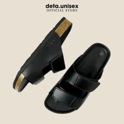Thumbnail Dép Birken đế trấu nam nữ 2 quai ngang xé dán Detaunisex - DETA25 2
