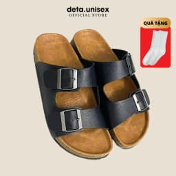 Thumbnail Dép Birken đế trấu quai ngang 2 khoá nam nữ thời trang DETAUNISEX - DETA21 1