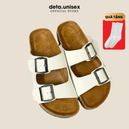 Thumbnail Dép Birken đế trấu quai ngang 2 khoá nam nữ thời trang DETAUNISEX - DETA21 2