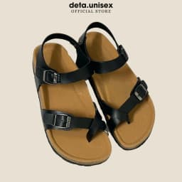Thumbnail Dép Birken đế trấu sandal xỏ ngón nam nữ Detaunisex cực bền êm chân - SATA22 1