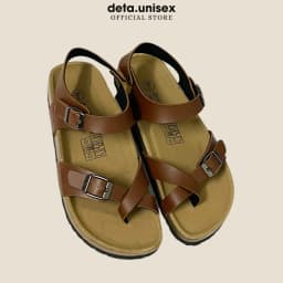 Thumbnail Dép Birken đế trấu sandal xỏ ngón nam nữ Detaunisex cực bền êm chân - SATA22 2