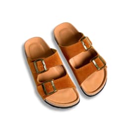Thumbnail Dép Birken, Dép Đế Trấu, Dép lê Unisex Nam và Nữ Thiết Kế Dép Hai Quai Ngang Da PU Cao Cấp May Viền - PUM01 4