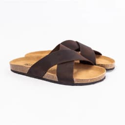 Thumbnail Dép Birken Đế Trấu BIOLINE Official Thiết Kế Unisex Quai Chữ X Da Bò Thật  - D03 1