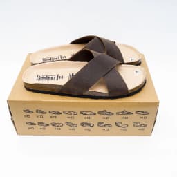 Thumbnail Dép Birken Đế Trấu BIOLINE Official Thiết Kế Unisex Quai Chữ X Da Bò Thật  - D03 4