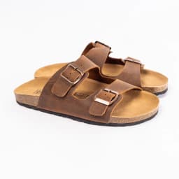 Thumbnail Dép Birken Đế Trấu Hai Quai Ngang Da Bò Thương Hiệu BIOLINE - D01 2