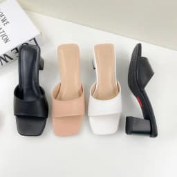 Thumbnail Dép Cao Gót Nữ Công Sở Đế Vuông 5 Phân, Guốc Sandal Nữ Hở Mũi Quai Ngang Êm Chân NUDDO _ND321 2