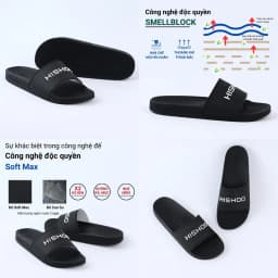 Thumbnail Dép cao su quai ngang slipper quai nhựa KEM trẻ em cao cấp nam, nữ HISHOO siêu nhẹ thời trang size 36 - 44 N112 2