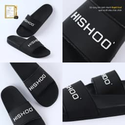 Thumbnail Dép cao su quai ngang slipper quai nhựa KEM trẻ em cao cấp nam, nữ HISHOO siêu nhẹ thời trang size 36 - 44 N112 3