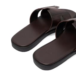Thumbnail Dép da bò nam chữ H FTT Leather quai ngang màu nâu dáng trơn đế cao cấp bền, nhẹ, độ bám tốt D10541 4
