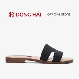 Thumbnail Dép Da Nữ Đông Hải Quai Ngang Basic Chữ H Đế Bệt - D7723 3