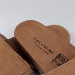 Thumbnail Dép đế trấu birken nam nữ unisex BÒ da lộn Xé Dán quai ngang chính hãng BIGSIZE 35 - 43 Hishoo R103 4