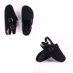 Thumbnail Dép đế trấu sục Sandal Boston nam nữ unisex quai ngang đi học công sở bigsize chính hãng Hishoo VNXK  R111 3