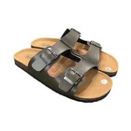 Thumbnail Dép đế trấu quai ngang 2 khoá Birken phong cách văn phòng Bioline - PU 01 3