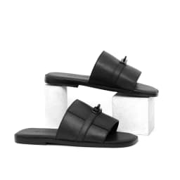 Thumbnail Dép hm nam G2 Hamana kiểu dép quai ngang da bò đế phíp dáng sandal đi biển dép hermes thời trang cao cấp 4