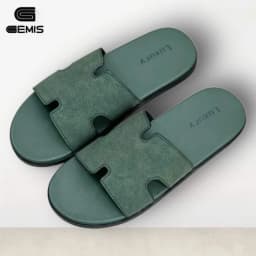 Thumbnail Dép Nam GEMIS Quai Ngang 5 Màu Size 38-44, Quai Da Sần Phủ Nano, Đế Đúc Cao Xu Chống Trơn Trượt 1