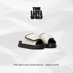 Thumbnail Dép Nam Nữ Tăng Chiều Cao THE LARVA WOLF SLIDE SANDAL - CREAM WHITE 1