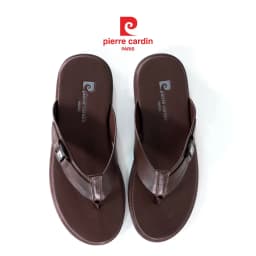 Thumbnail Dép nam Pierre Cardin Pháp da bò thật, đế cao su khắc logo, không bám vân mồ hôi 160 - Hàng chính hãng 2