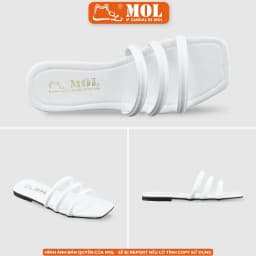 Thumbnail Dép nữ 3 quai ngang đế slim siêu mõng cao 1,3cm hiệu MOL HM8 hot trend (Form nhỏ cần tăng size) 3