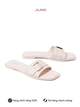 Thumbnail Dép Nữ Thời Trang JUNO mũi vuông khóa trang trí SD01101 1