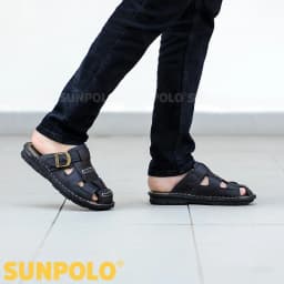 Thumbnail Dép Quai Ngang Nam Da Bò SUNPOLO ABI019 Có Big size 44 45 4