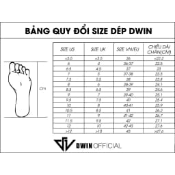 Thumbnail Dép quai ngang nam nữ slipper DWIN đen fullbox local brand 2