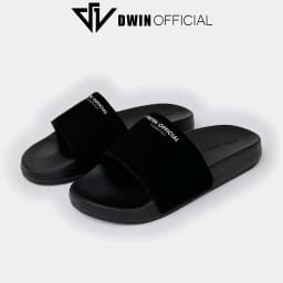 Thumbnail Dép quai ngang nam nữ slipper DWIN đen fullbox local brand 3