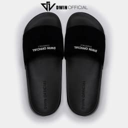 Thumbnail Dép quai ngang nam nữ slipper DWIN đen fullbox local brand 4