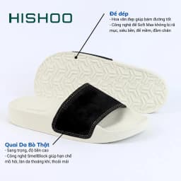 Thumbnail Dép quai ngang slipper Tổng hợp Da Lộn cao cấp nam, nữ  HISHOO siêu nhẹ da bò thật thời trang size 37-45 U444 1