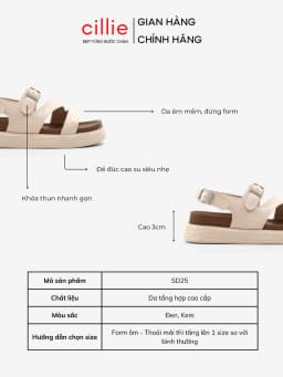 Thumbnail Dép Sandal Bánh Mì Nữ Cillie Đế Cao Êm Mềm Không Đau Chân Thời Trang Mùa Hè 2025 SD25 2