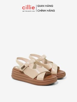 Thumbnail Dép Sandal Bánh Mì Nữ Cillie Đế Cao 5cm Êm Mềm Chống Trơn Quai Da Trơn SD29 1