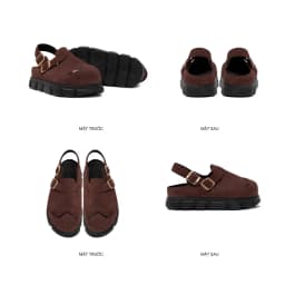 Thumbnail Dép sandal bánh mì tăng chiều cao nam nữ THEWOLF HIGH CLOG SANDAL - Đen bóng, Tan, Tobaco, Nâu cà phê 3