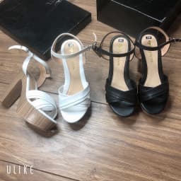 Thumbnail Dép sandal cao gót 12cm FAROSA - K60 đế đúp trước gót trụ vân gỗ sang chảnh 4