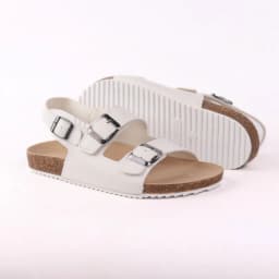 Thumbnail Dép sandal đế trấu birken nam nữ unisex 2 khóa da bò size 35 - 43 chính hãng Hishoo VNXK Ulzzang  M102 3