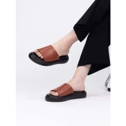 Thumbnail Dép Sandal Nữ Kumoo Đế Bánh Mì Trẻ Trung Cá Tính Màu Đỏ SD-KUMO-005-C Dép Da Quai Ngang Thời Trang 3