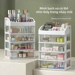 Thumbnail Derorice Hộp đựng đồ để bàn dạng ngăn kéo Tủ đựng mỹ phẩm Minh bạch và có thể nhìn thấy 1