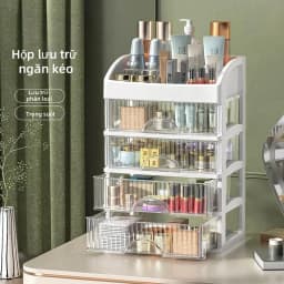 Thumbnail Derorice Hộp đựng đồ để bàn dạng ngăn kéo Tủ đựng mỹ phẩm Minh bạch và có thể nhìn thấy 2