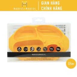 Thumbnail Đĩa ăn dặm silicon chia ngăn có đế hút chân không chống đổ Yummy Marcus & Marcus, cho bé từ 18 tháng - Lola 1