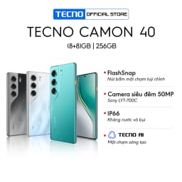 Thumbnail Điện thoại Tecno Camon  40 8Gb/256GB - Helio G100 Ultimate - Amoled 120Hz - 5200mAh 1