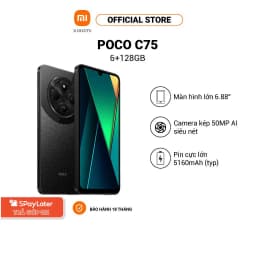 Thumbnail Điện Thoại Thông Minh POCO C75 (6+128GB) | Màn hình 6,88" | Pin 5160mAh | Camera kép 50MP AI 1