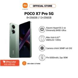 Thumbnail Điện thoại thông minh POCO X7 Pro 5G (8+256GB | 12+256GB) | Màn 6.67" 120Hz AMOLED | D8400Ultra | 6000mAh 3