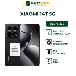 Thumbnail Điện thoại Xiaomi 14T 5G 12GB/512GB -  Hàng Chính Hãng, Mới 100%, Bảo hành 18 tháng 2