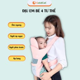 Thumbnail Địu Em Bé Goldcat Đa Năng 4 Tư Thế, Có Cổ Đỡ Dành Cho Bé Từ 0-36 Tháng 1