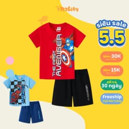 Thumbnail Đồ bộ bé trai Rabity ngắn tay cotton  in hình Spiderman bản quyền Disney 5596 1