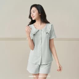 Thumbnail Đồ bộ mặc nhà Mialala chất liệu cotton họa tiết kẻ caro DMN02025432 3